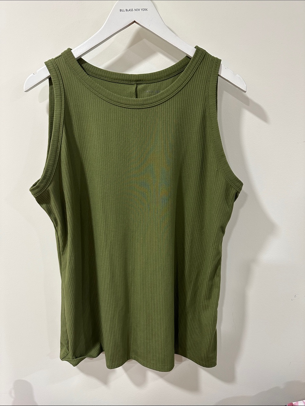 Lane Bryant Olive Ribbed Tank Top